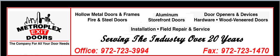 Hollow Metal Doors, Metal Frames, Door Hardware Arlington Texas